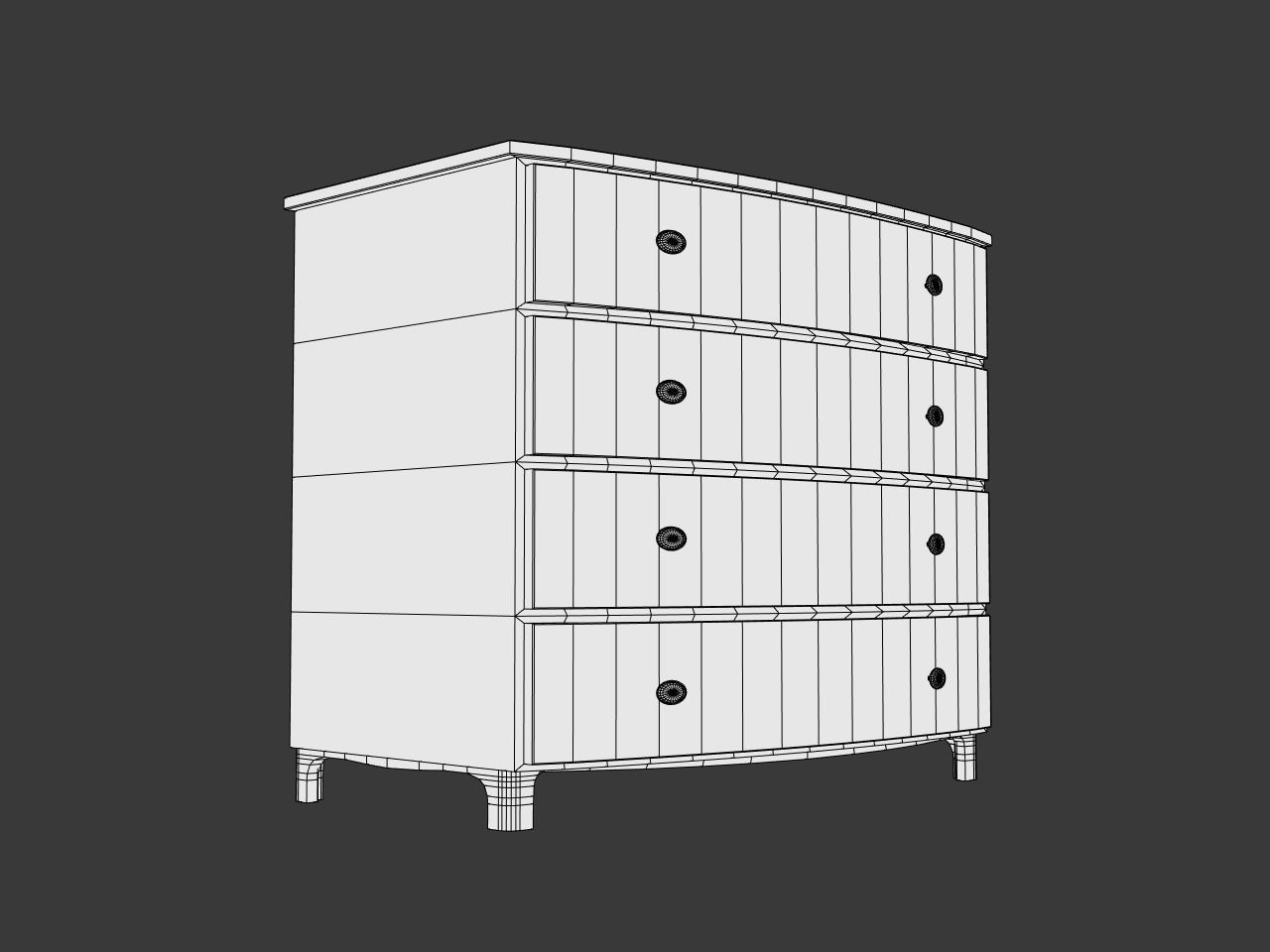 Chest of Drawers 3D model_3