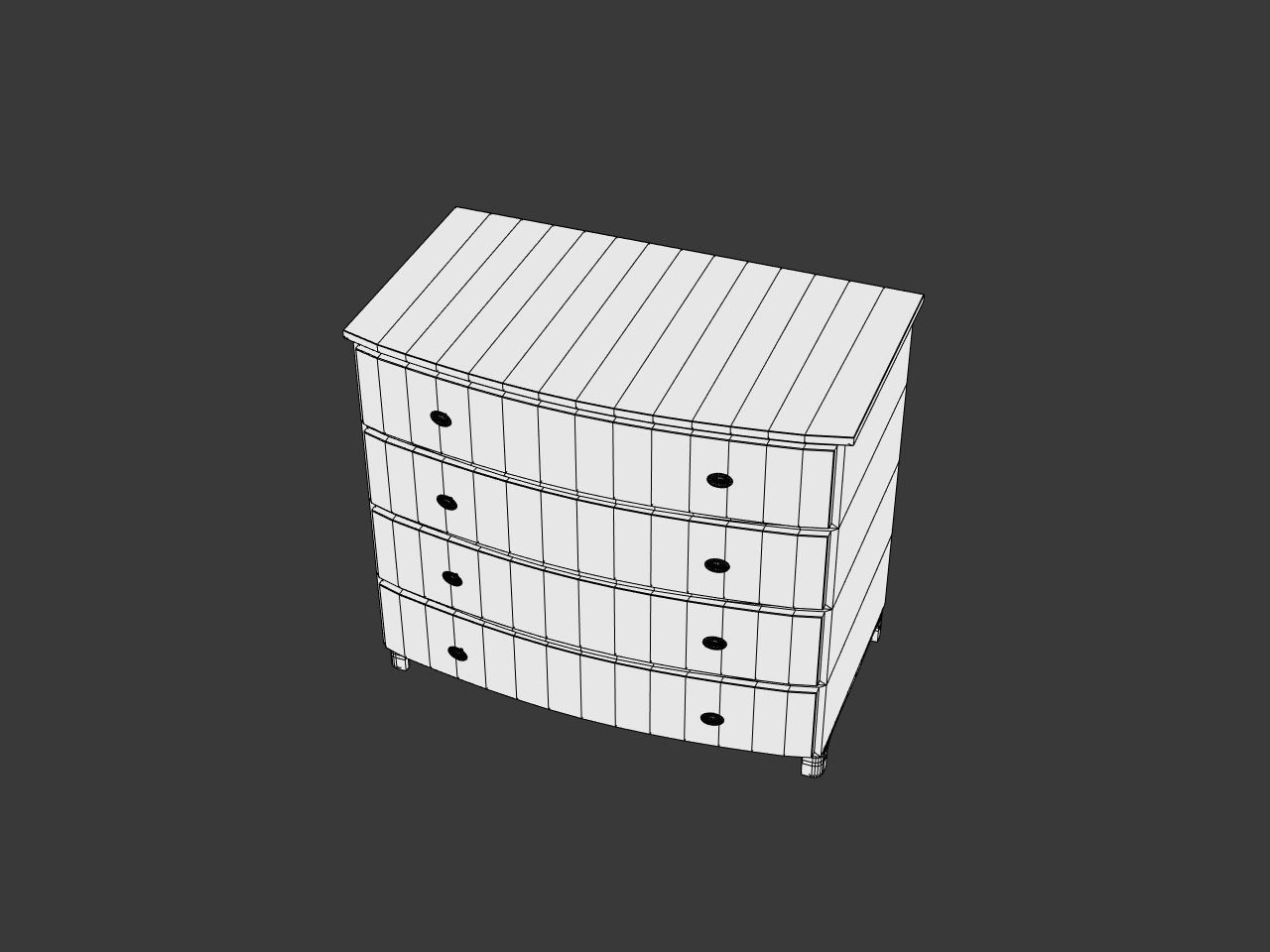 Chest of Drawers 3D model_5