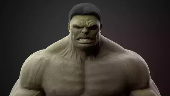 Hulk Rigged Low-poly 3D model