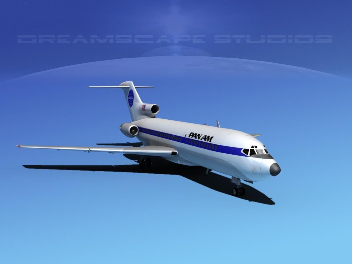 Boeing 727-100 Pan Am 1 3D model_2