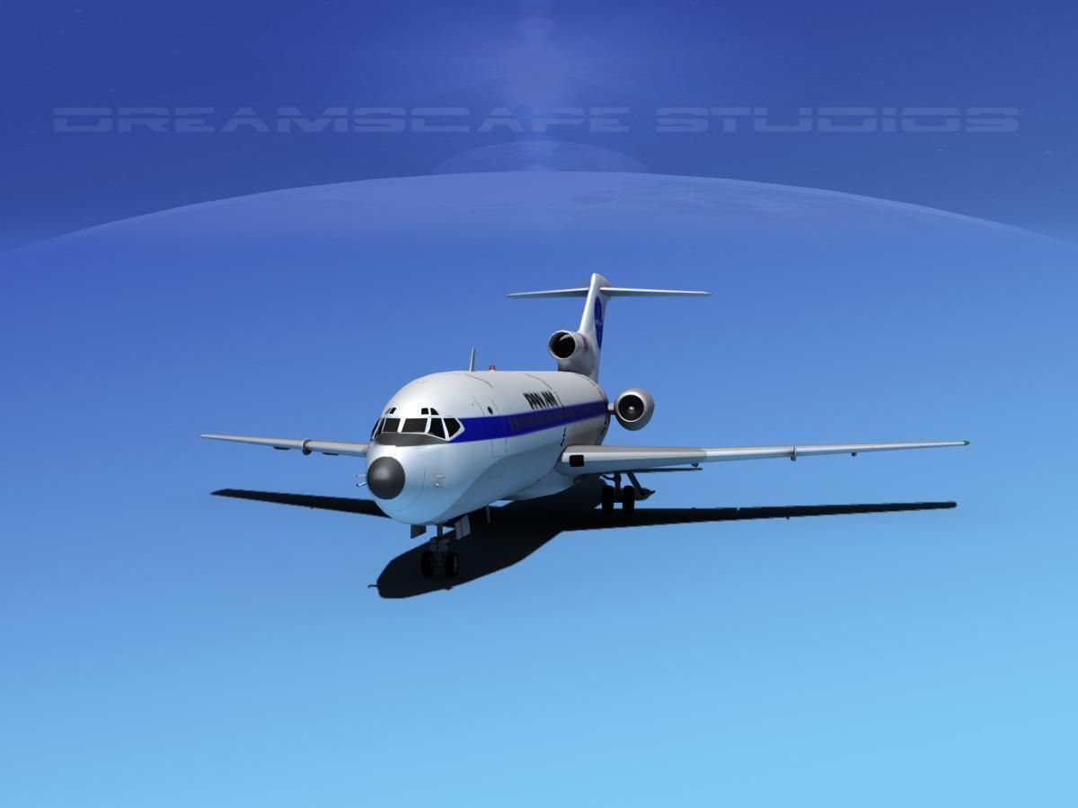 Boeing 727-100 Pan Am 1 3D model_1