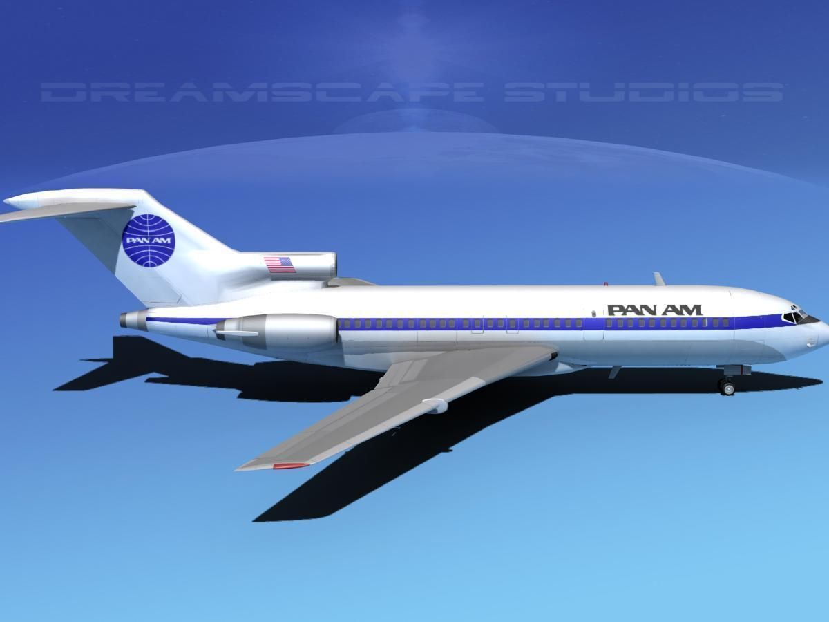 Boeing 727-100 Pan Am 1 3D model_4