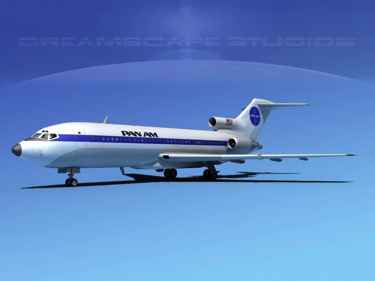 Boeing 727-100 Pan Am 1 3D model_0