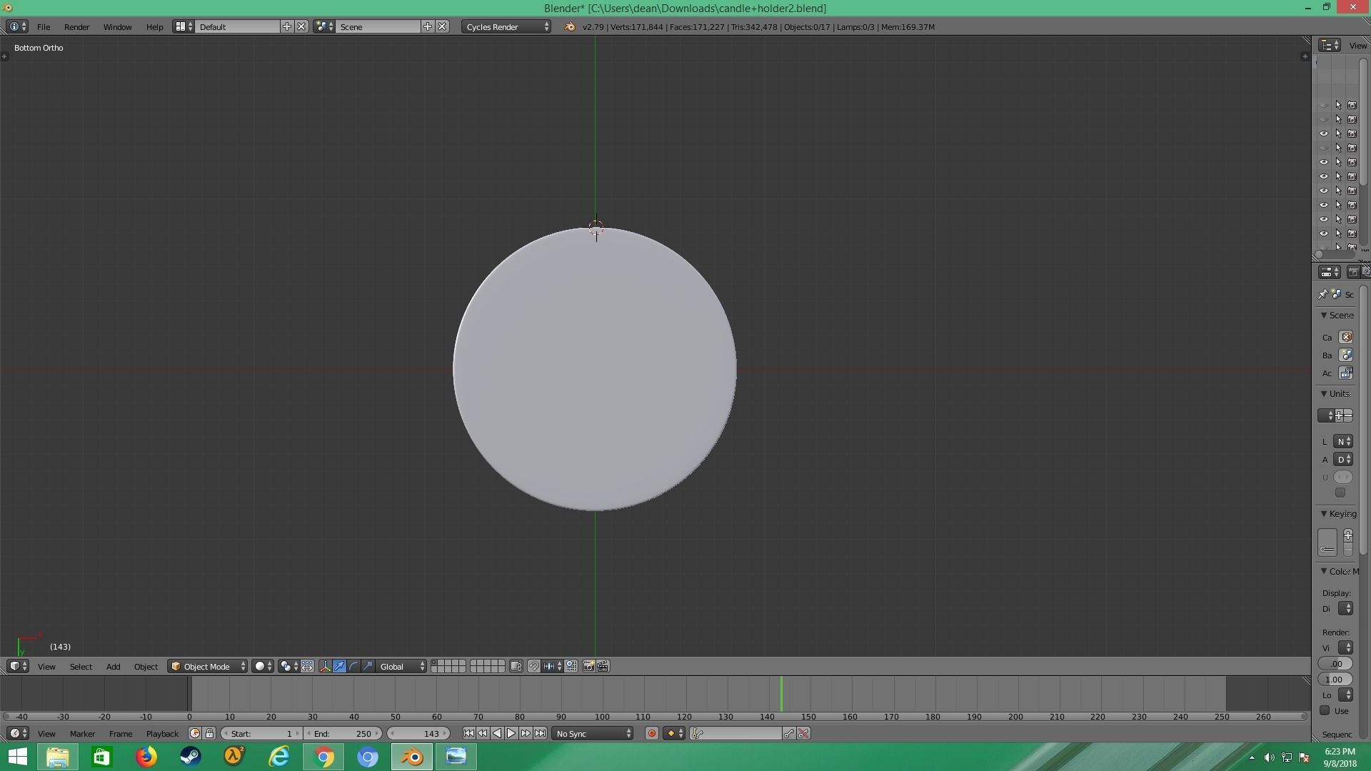 metal candle holder 3D model_14