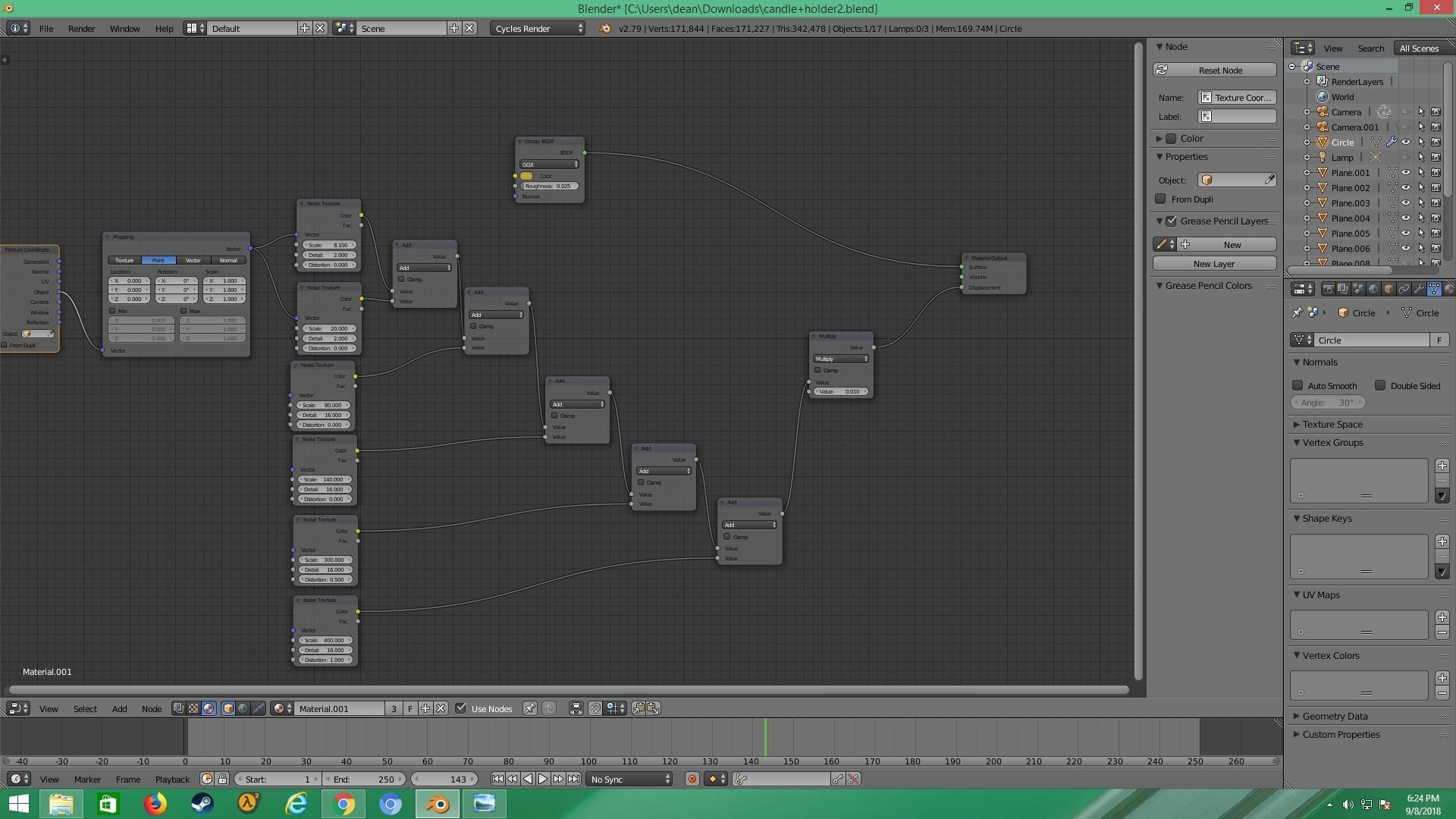 metal candle holder 3D model_13