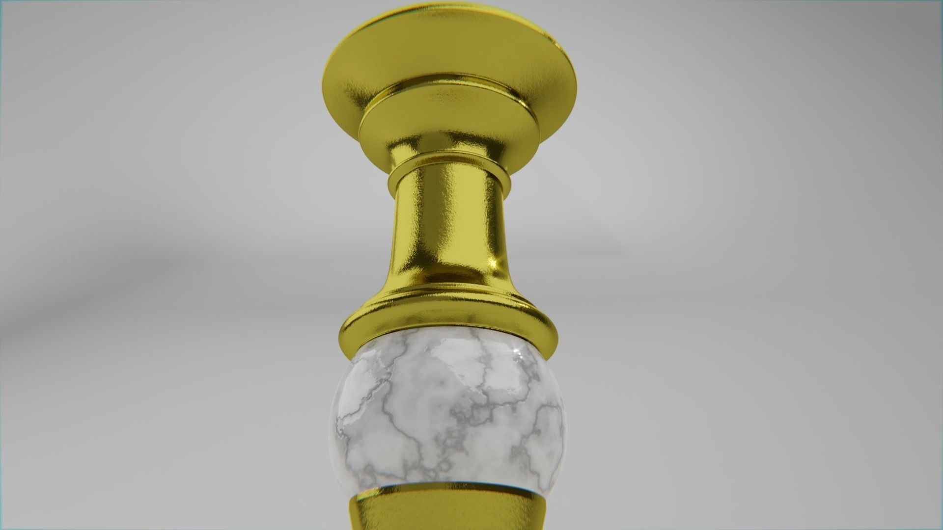 metal candle holder 3D model_2