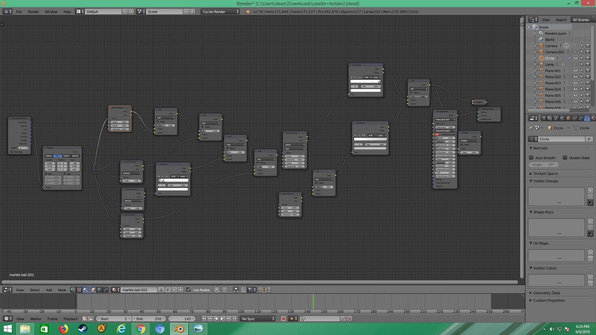 metal candle holder 3D model_12