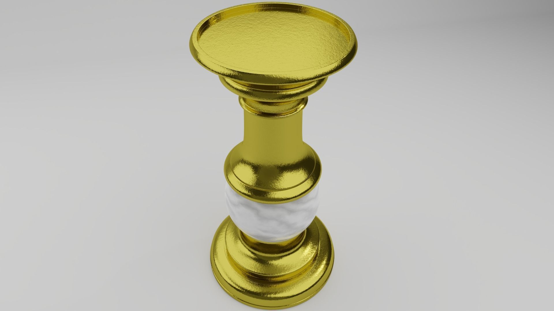 metal candle holder 3D model_4