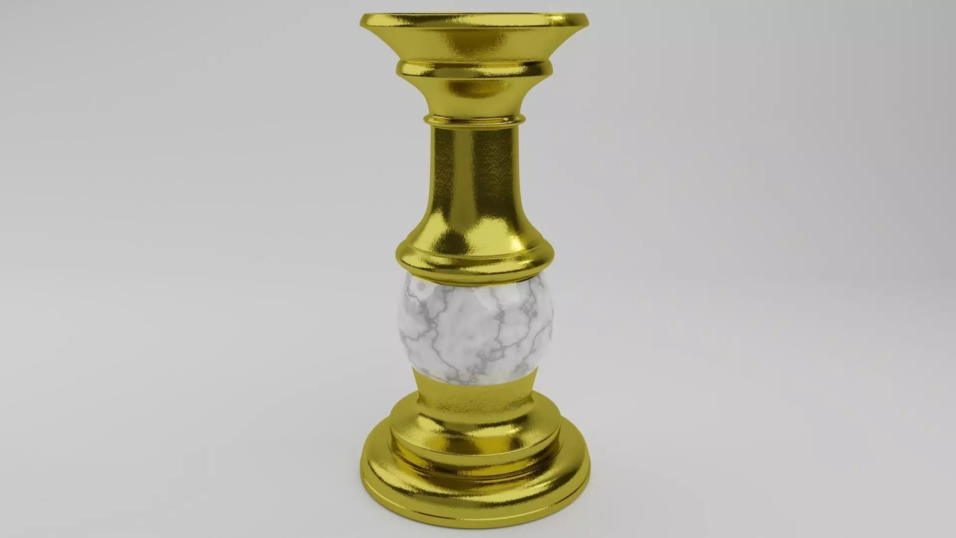 metal candle holder 3D model_0