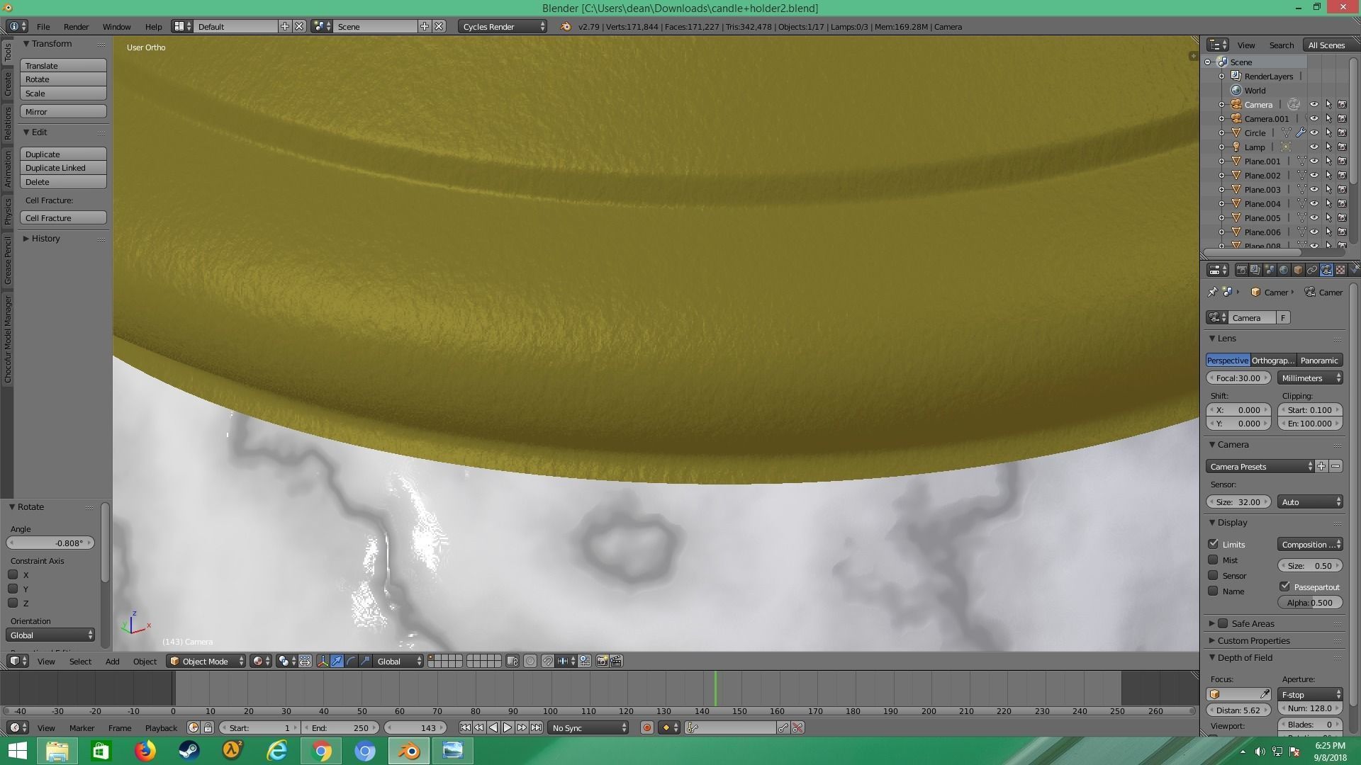 metal candle holder 3D model_18