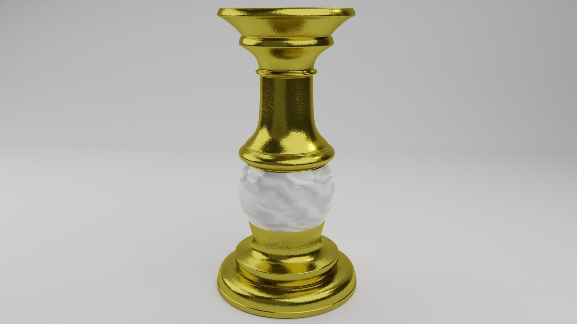 metal candle holder 3D model_7