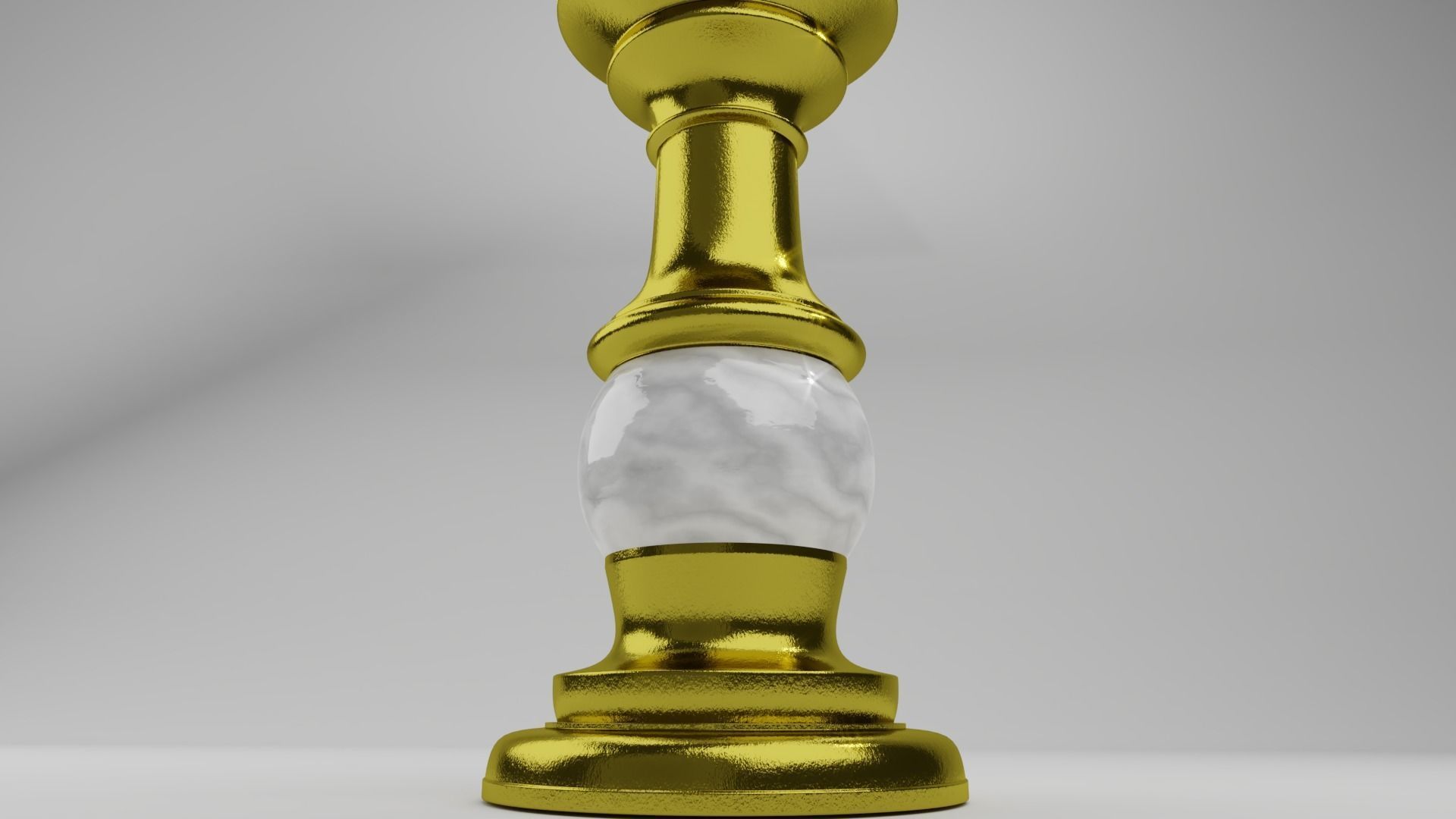 metal candle holder 3D model_3