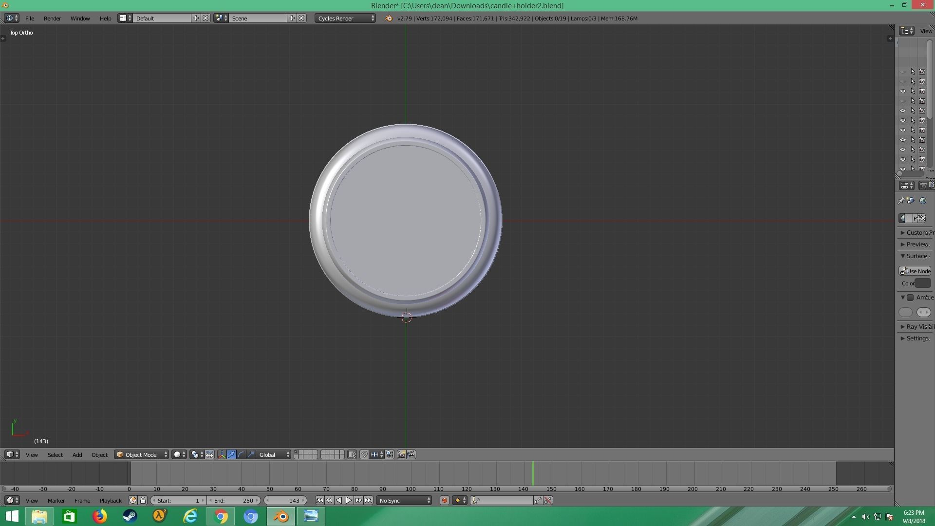 metal candle holder 3D model_15