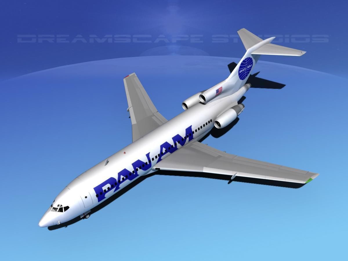Boeing 727-100 Pan Am 2 3D model_10