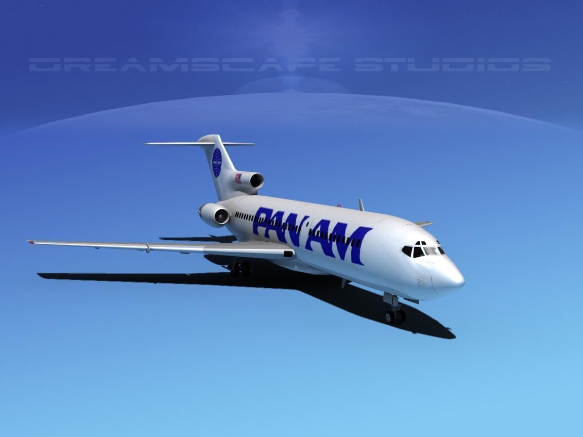 Boeing 727-100 Pan Am 2 3D model_2