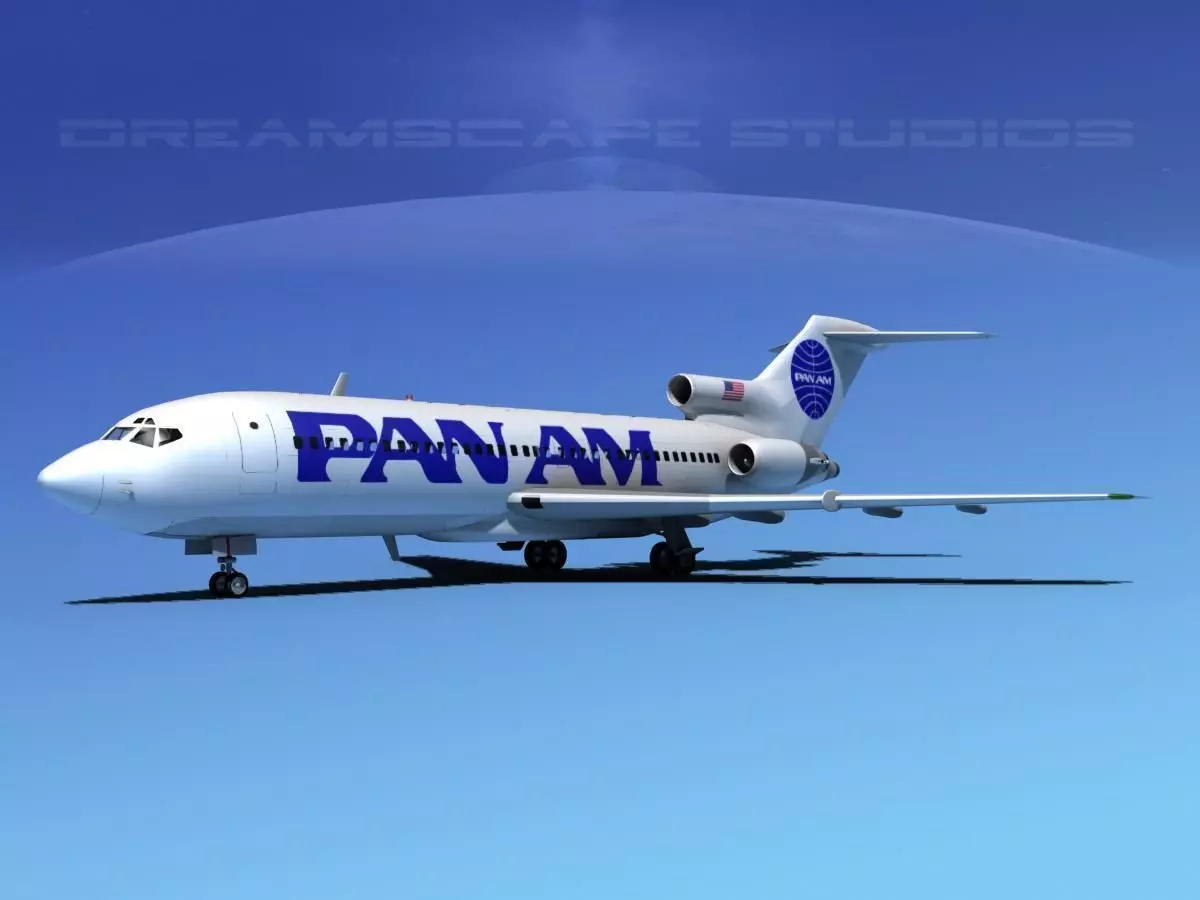 Boeing 727-100 Pan Am 2 3D model_0