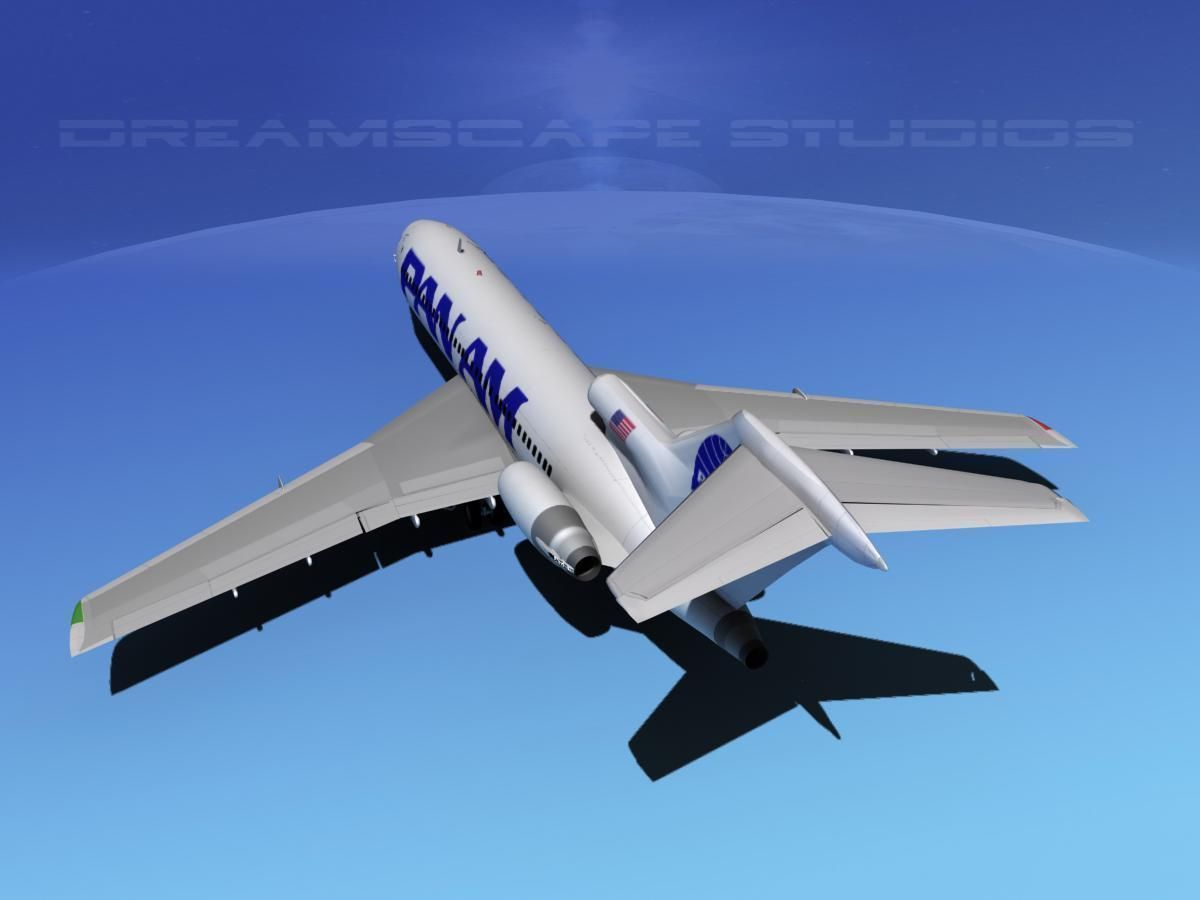Boeing 727-100 Pan Am 2 3D model_6