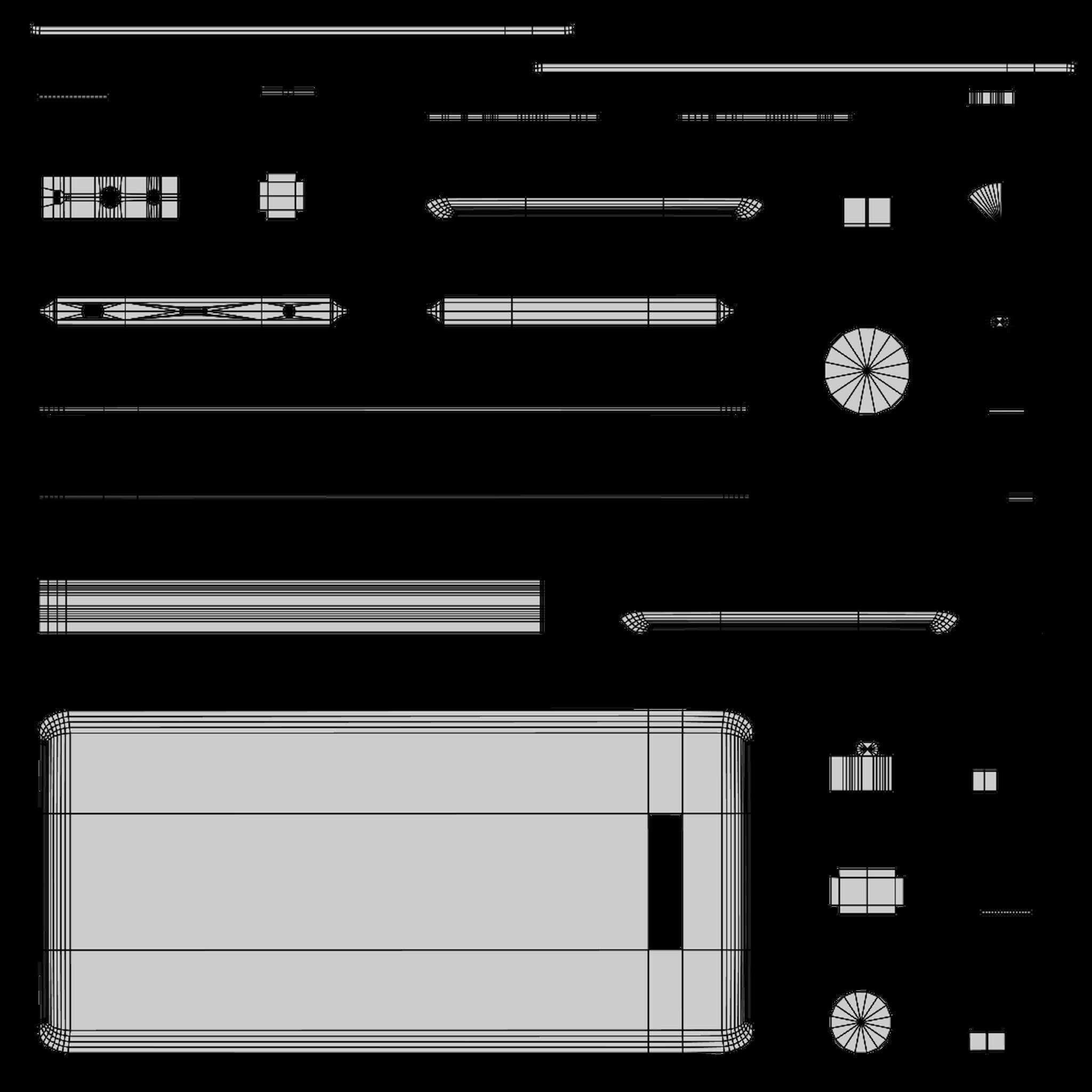 Smartphone Low-poly 3D model_11