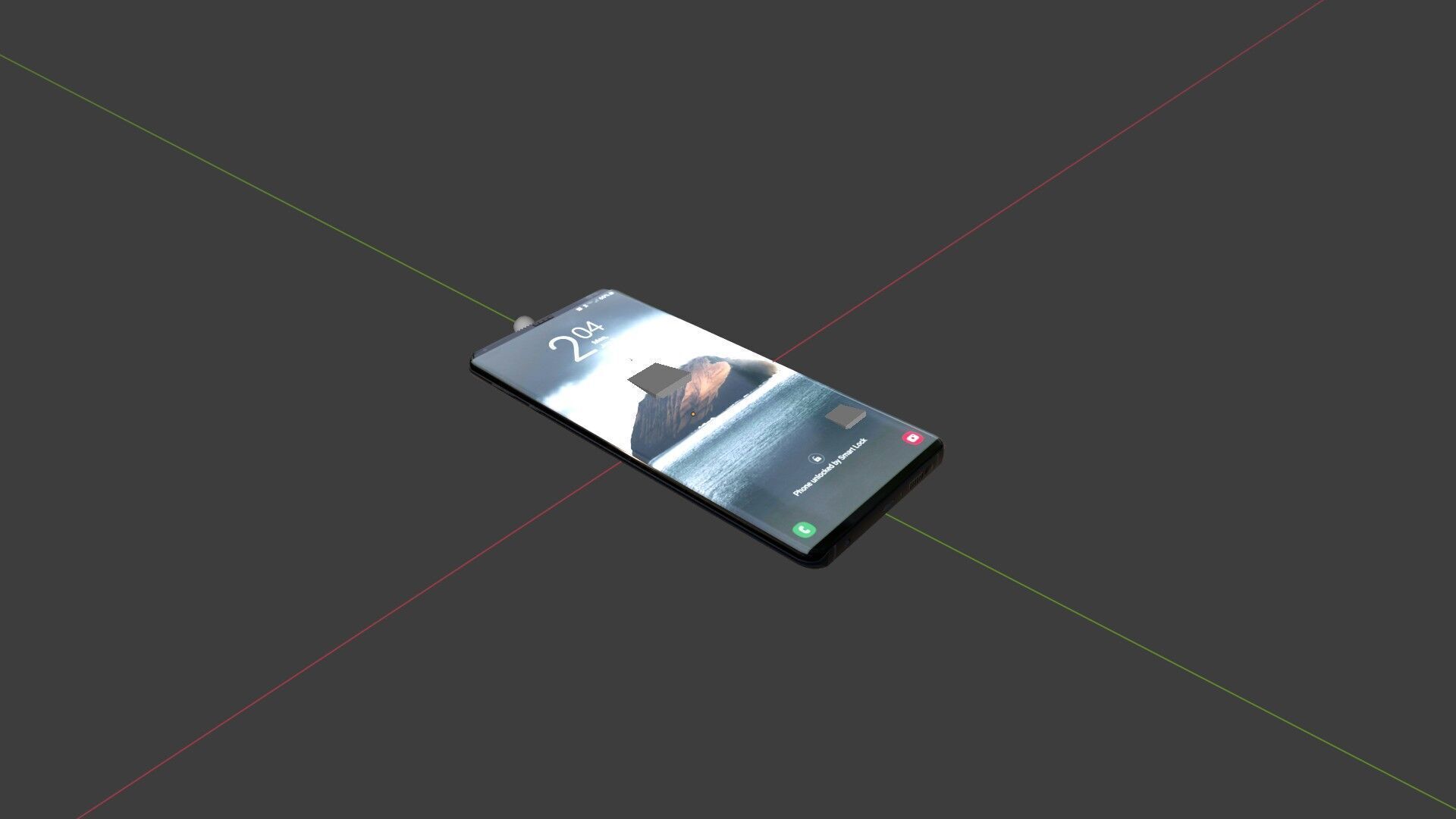 Smartphone Low-poly 3D model_7