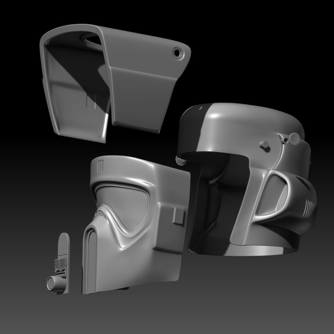 Star Wars Biker Scout Helmet 3D Printable Model 3D print model_8