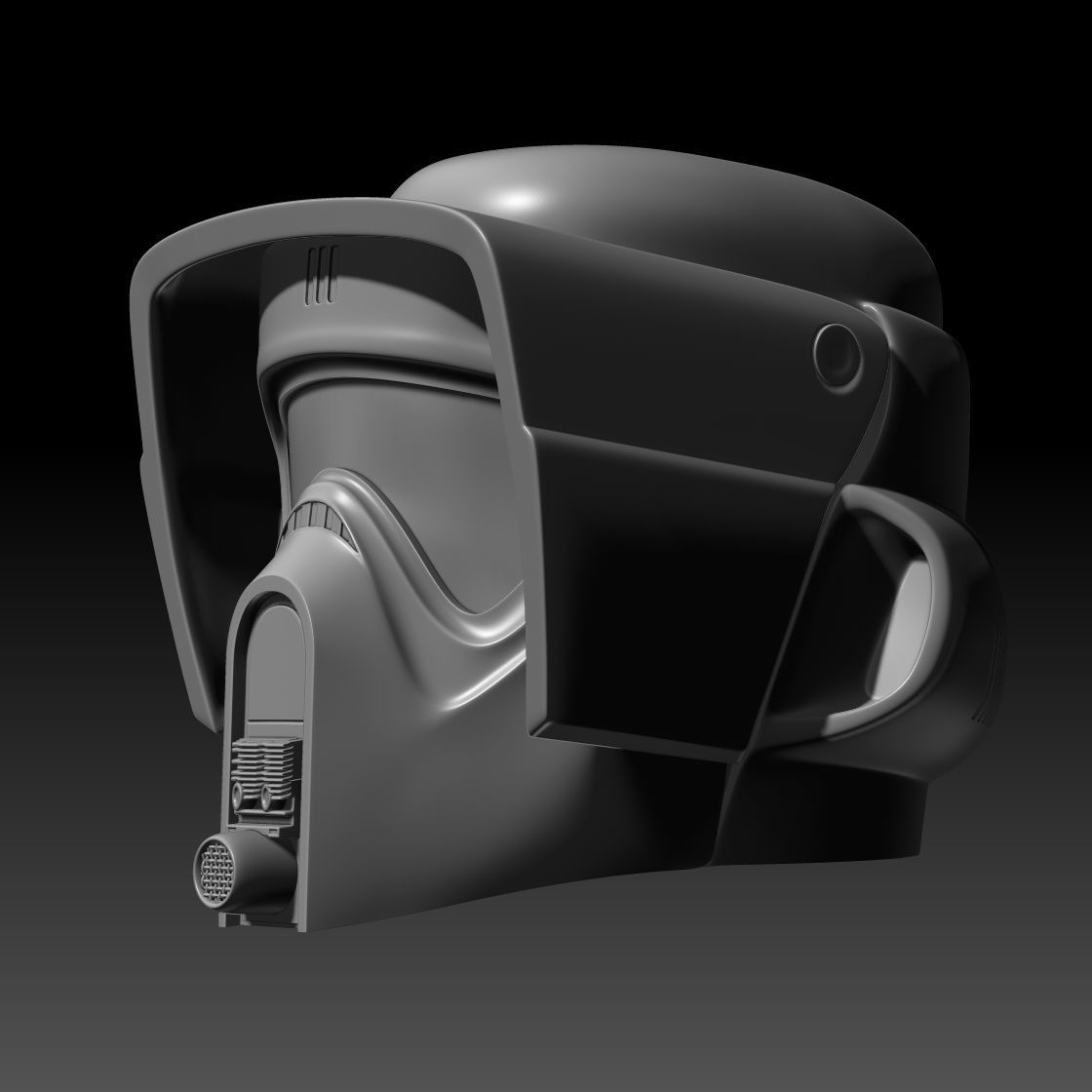 Star Wars Biker Scout Helmet 3D Printable Model 3D print model_1