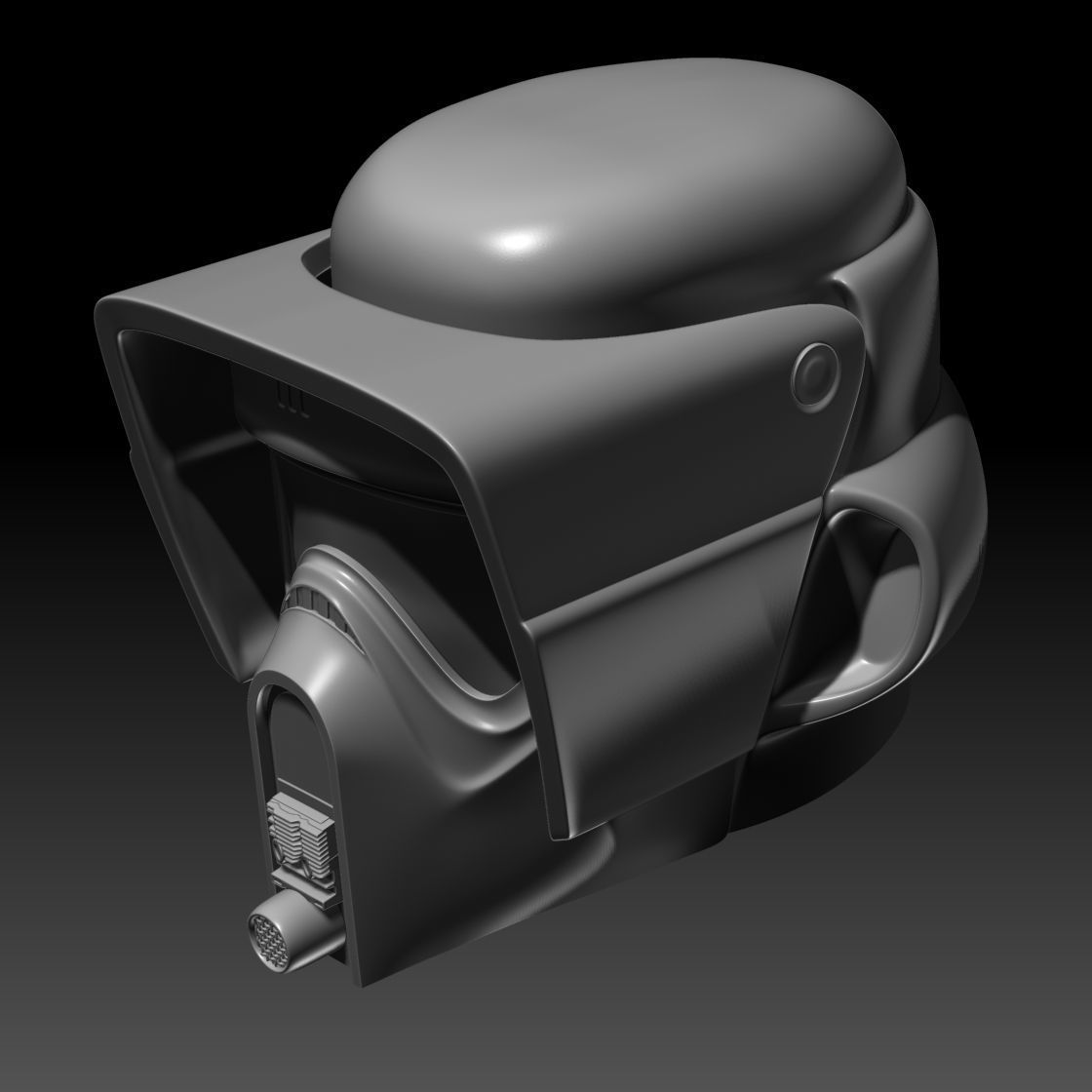 Star Wars Biker Scout Helmet 3D Printable Model 3D print model_5