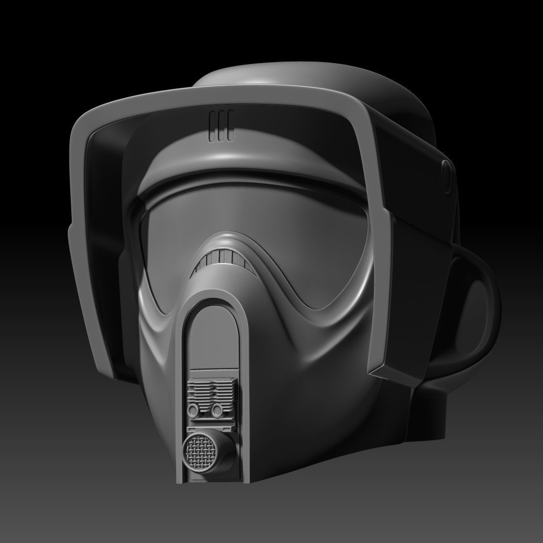 Star Wars Biker Scout Helmet 3D Printable Model 3D print model_3