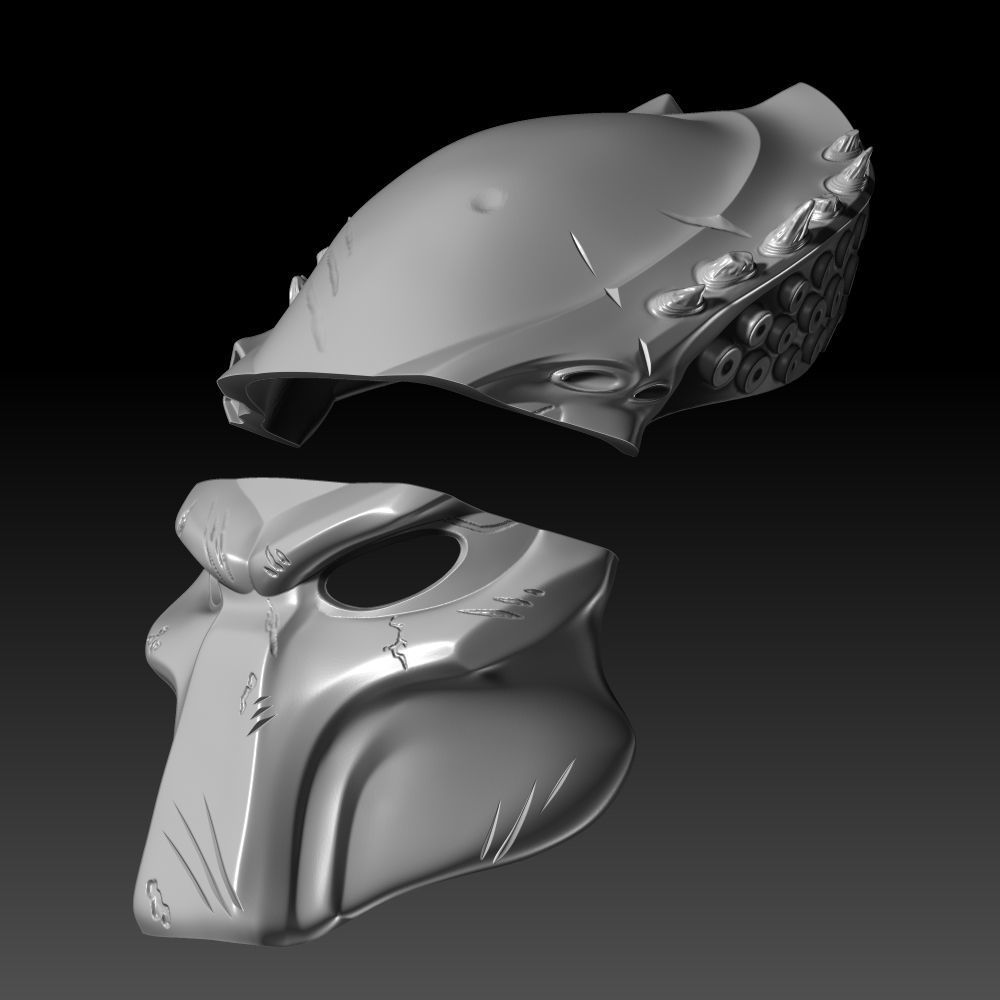 The Wolf Predator Wearable Mask 3D Printable Model 3D print model_6