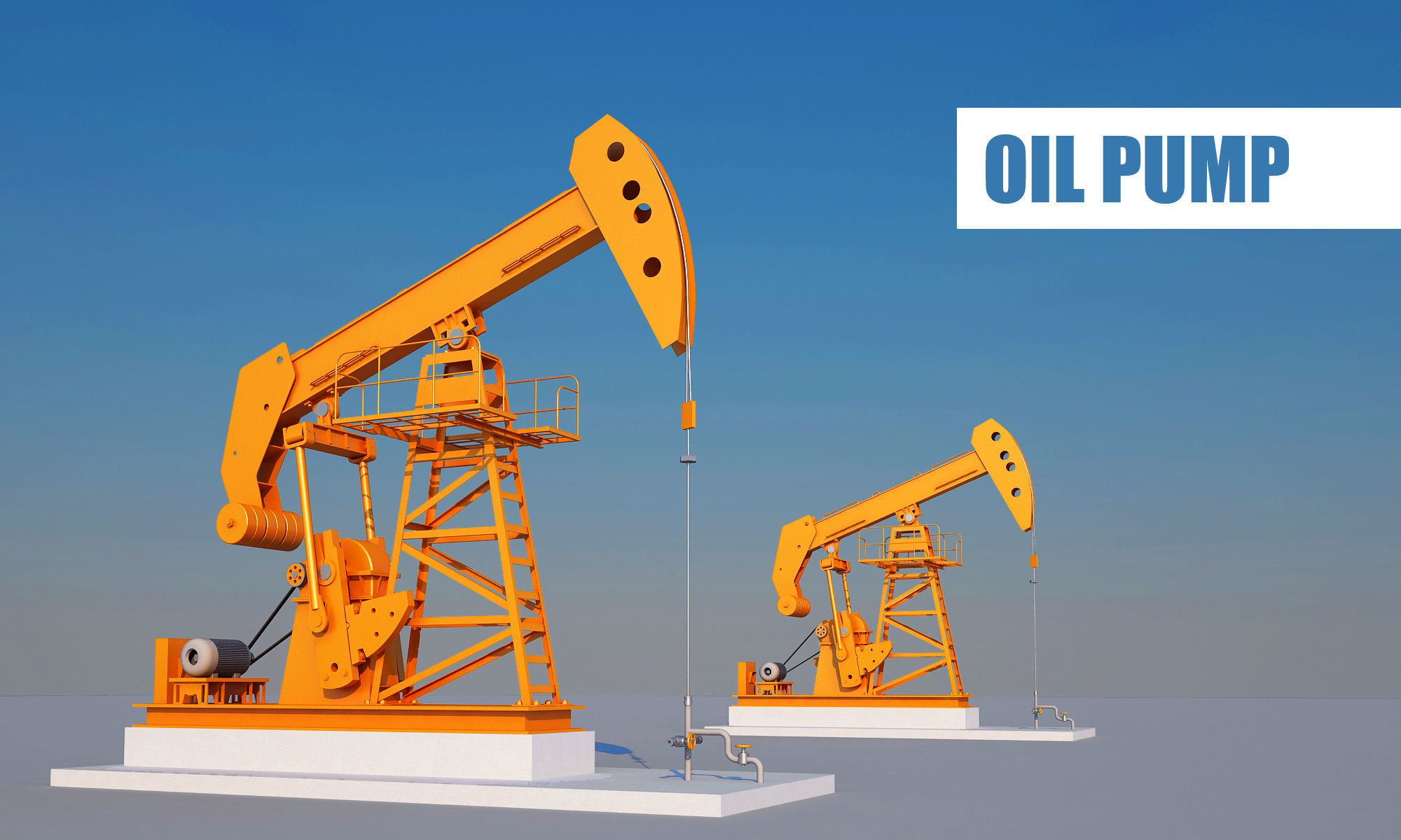 Oil Pump 3D model well CGTrader