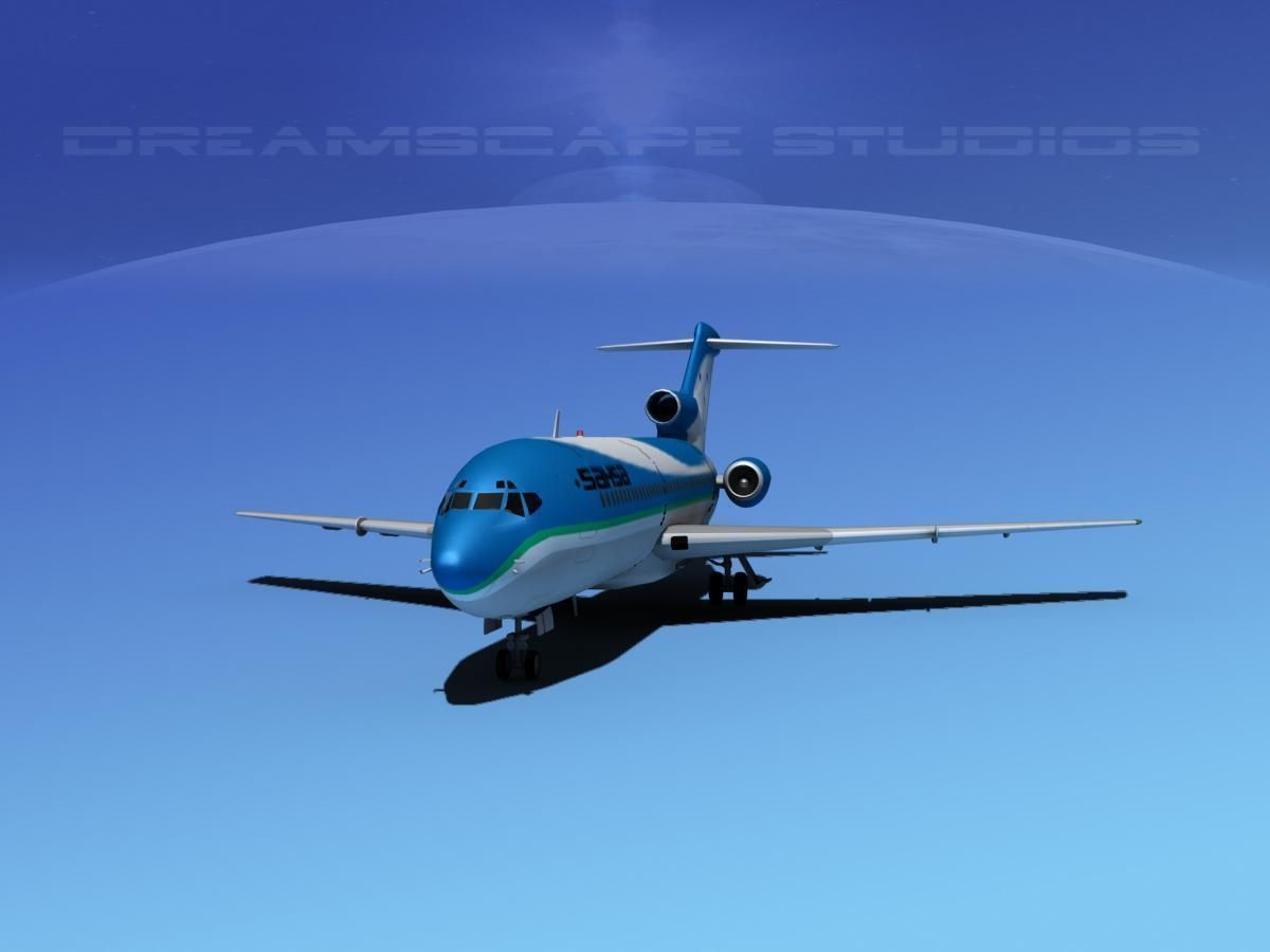 Boeing 727-100 SAHSA 3D model_1