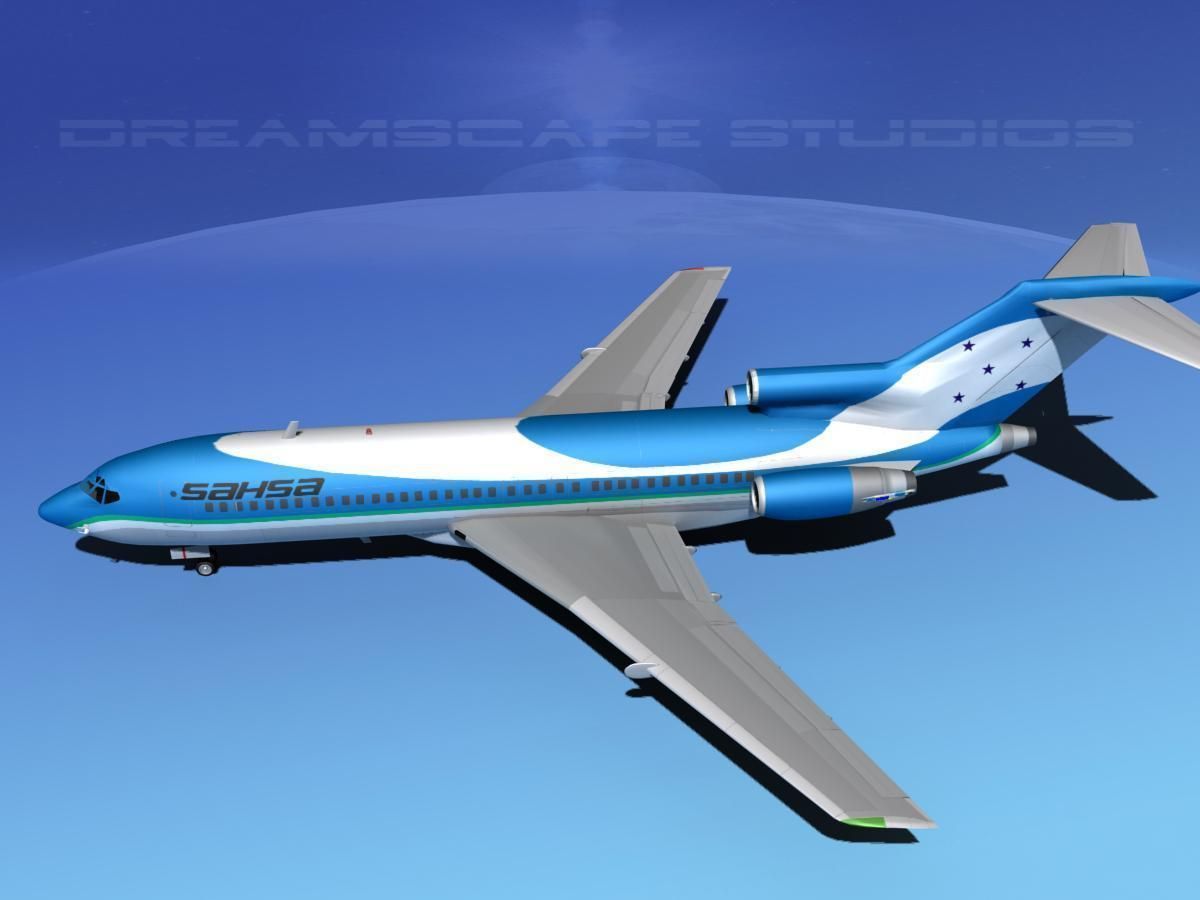 Boeing 727-100 SAHSA 3D model_9