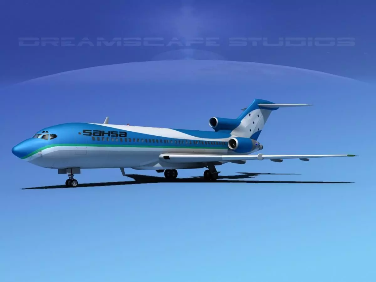 Boeing 727-100 SAHSA 3D model_0