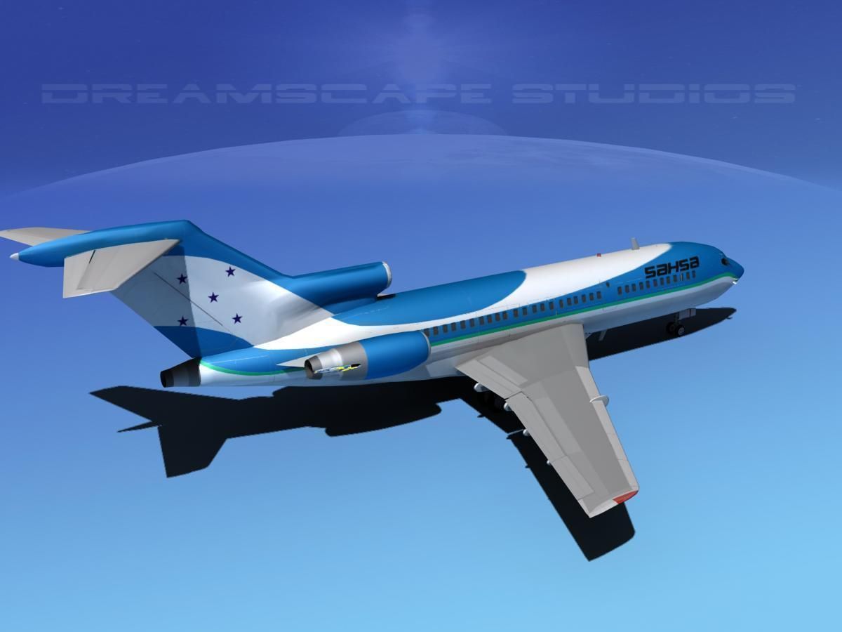Boeing 727-100 SAHSA 3D model_5