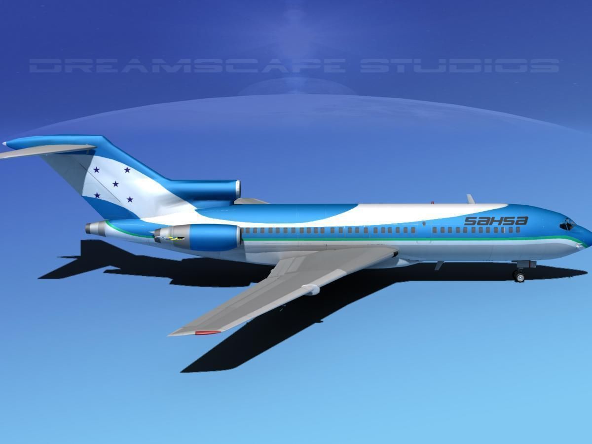 Boeing 727-100 SAHSA 3D model_4
