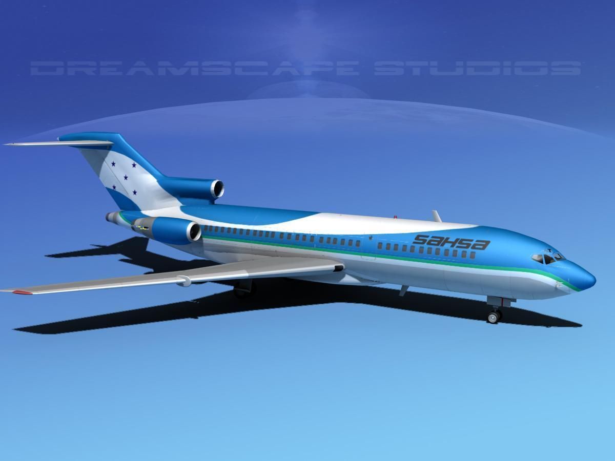 Boeing 727-100 SAHSA 3D model_3