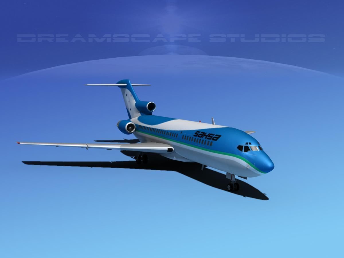 Boeing 727-100 SAHSA 3D model_2