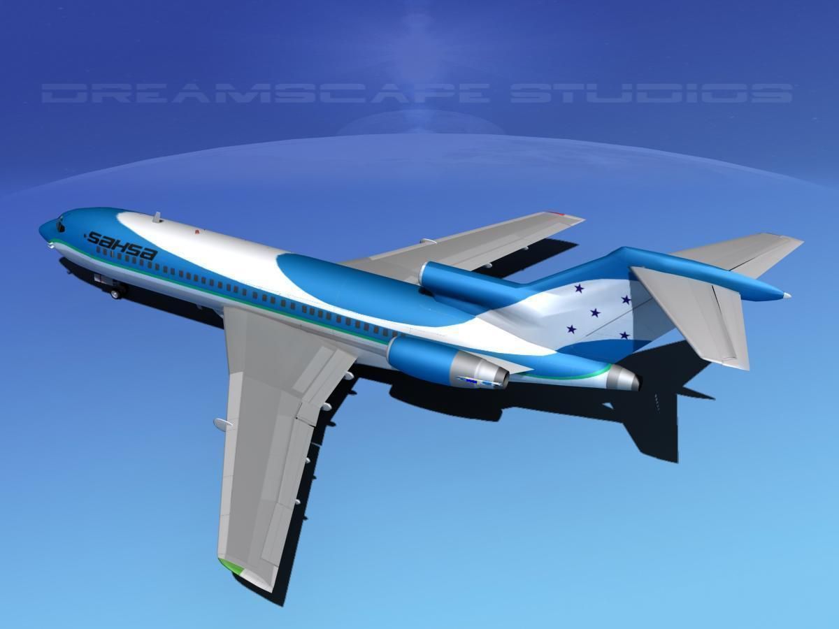 Boeing 727-100 SAHSA 3D model_8