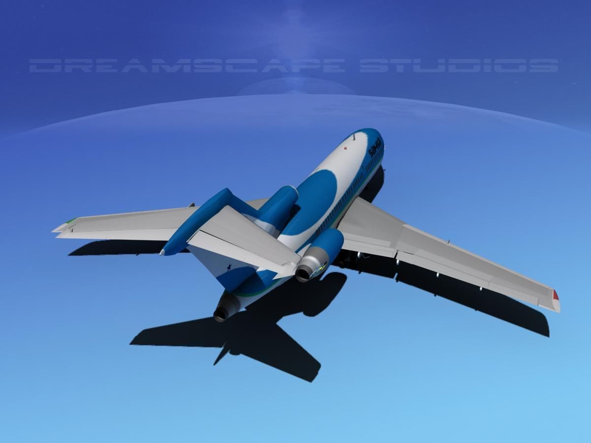 Boeing 727-100 SAHSA 3D model_6