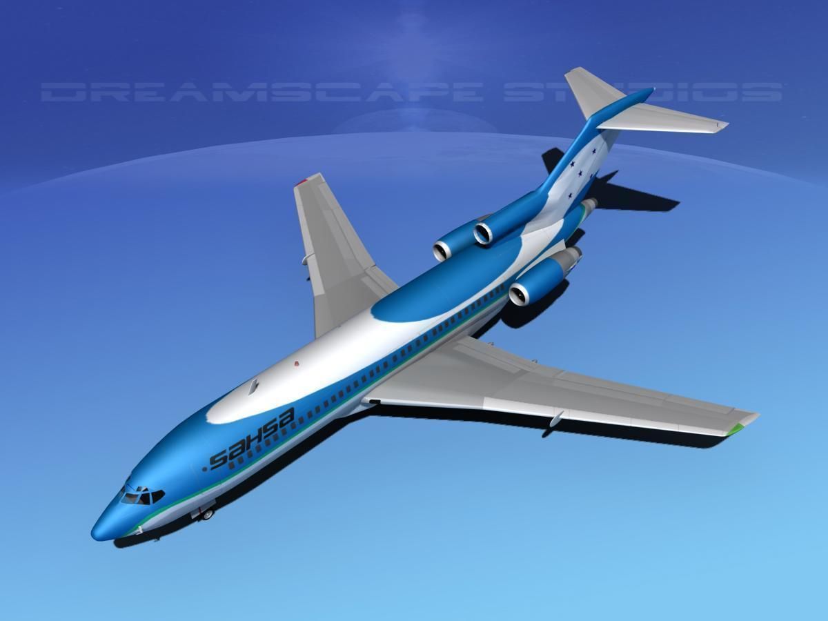 Boeing 727-100 SAHSA 3D model_10
