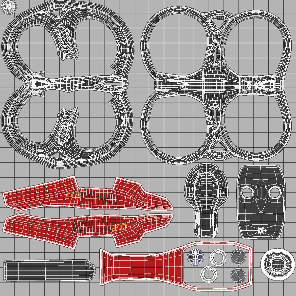 Parrot Drone 3D model_13