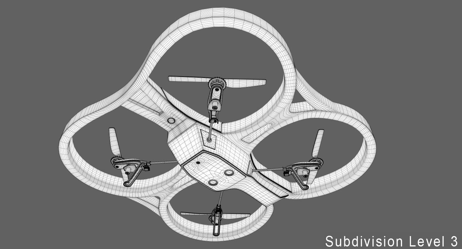 Parrot Drone 3D model_11