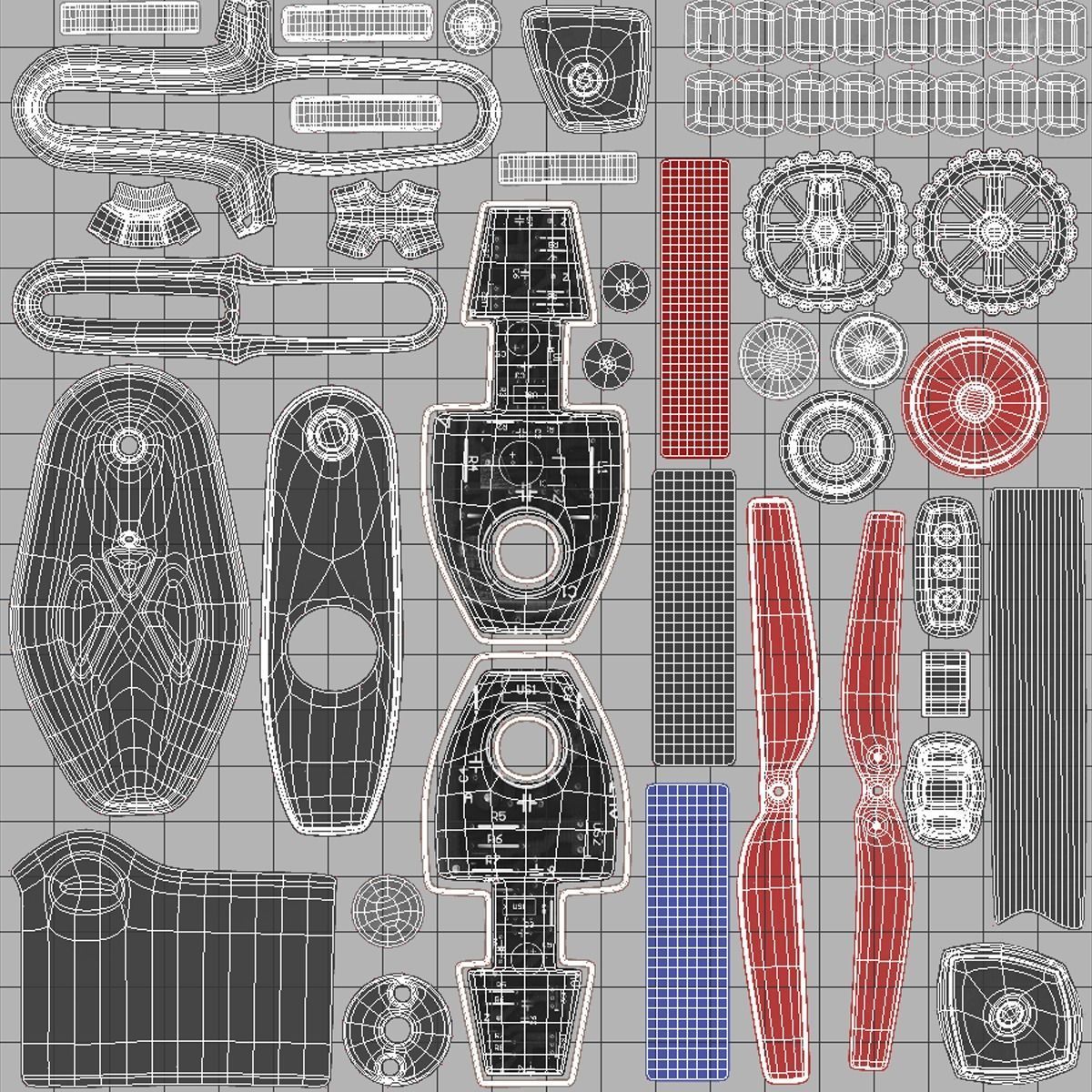 Parrot Drone 3D model_12