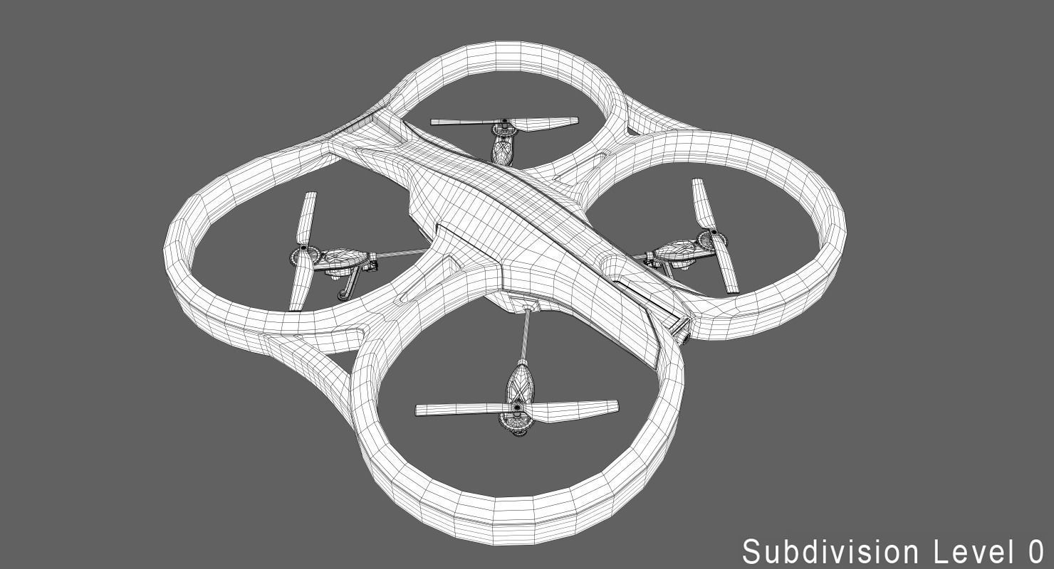 Parrot Drone 3D model_8