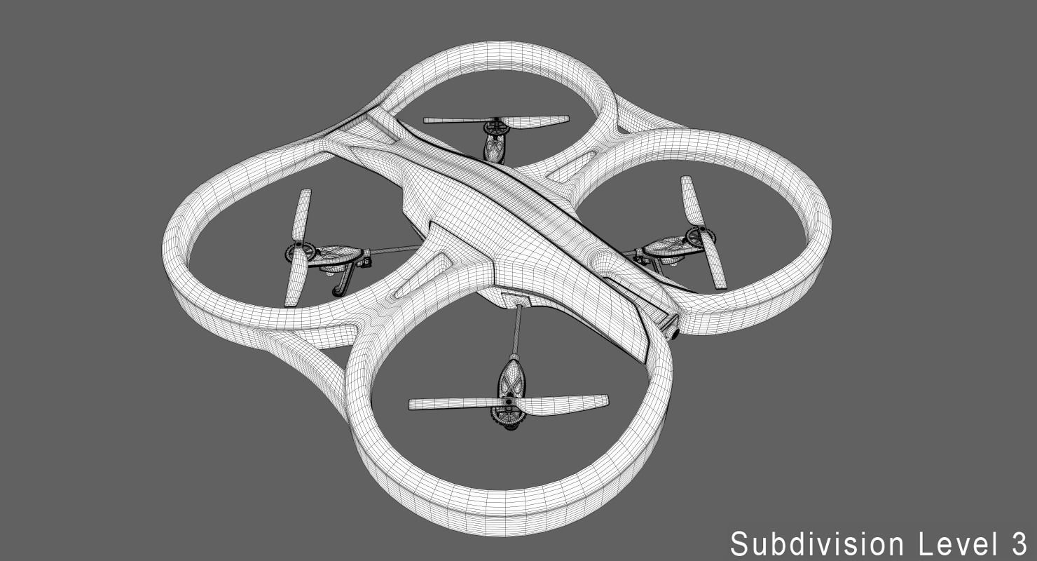 Parrot Drone 3D model_9