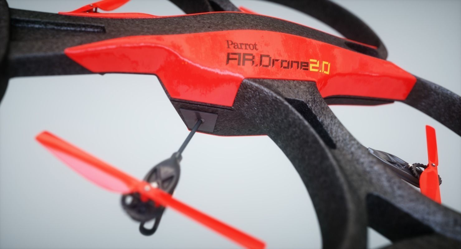 Parrot Drone 3D model_2
