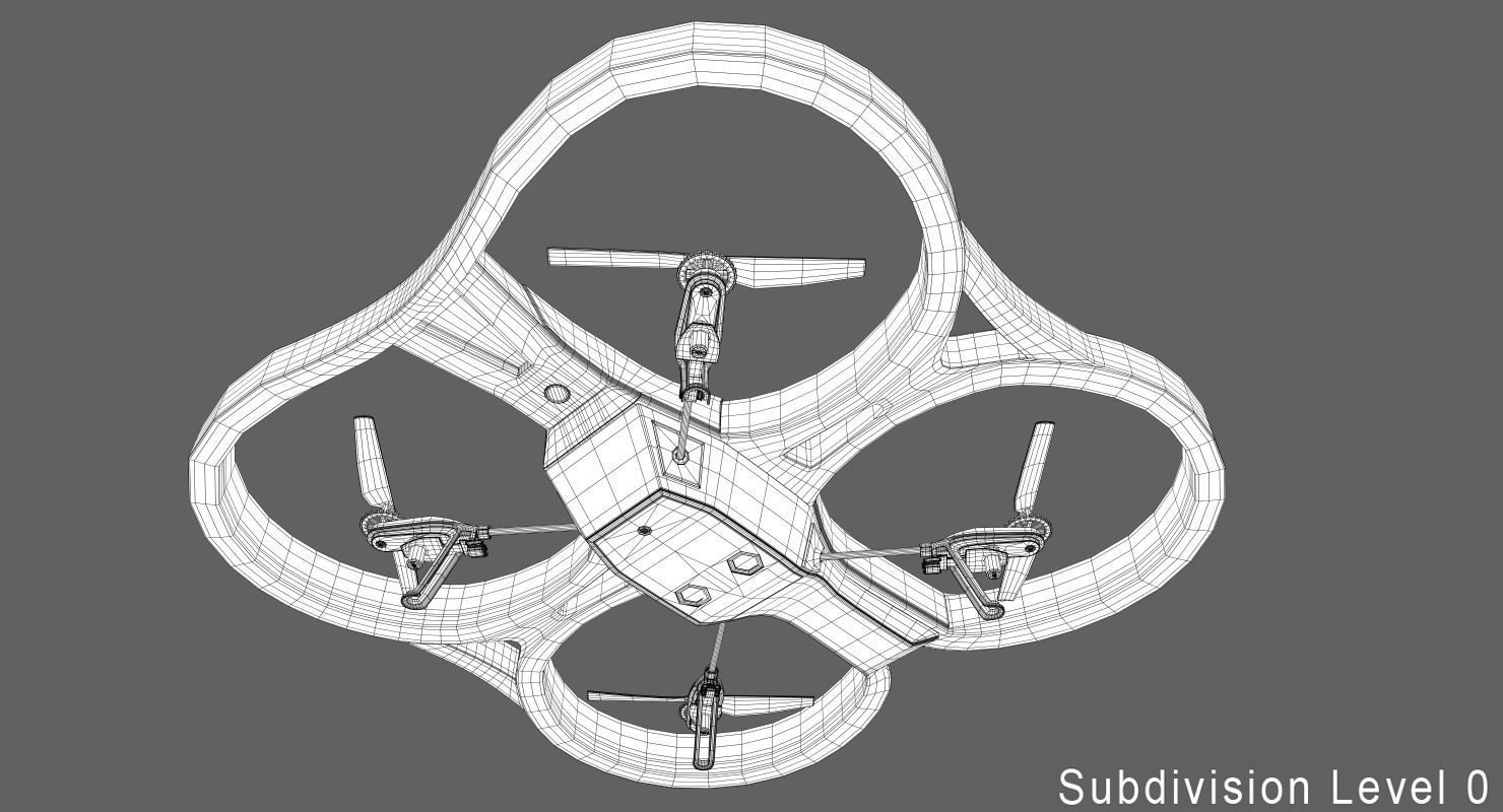 Parrot Drone 3D model_10