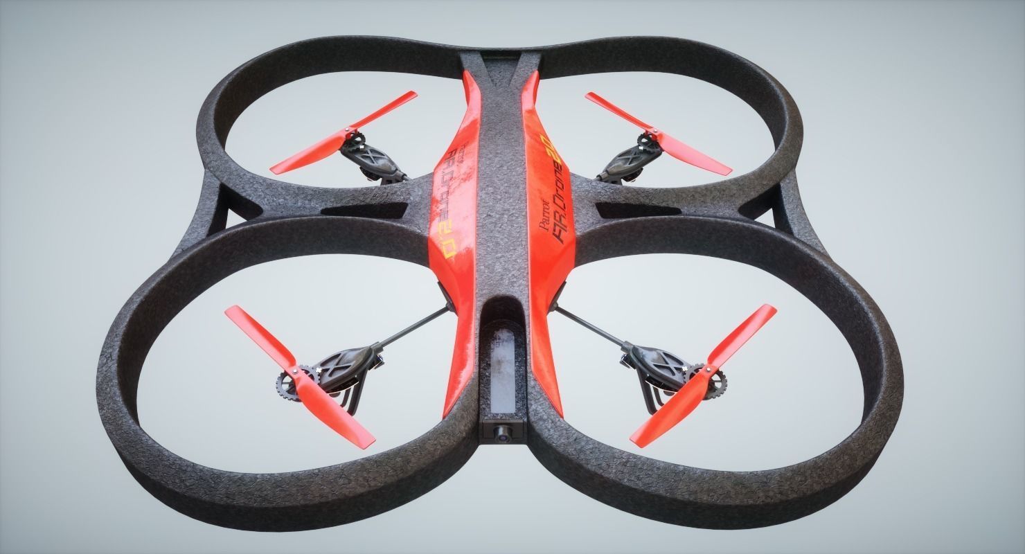 Parrot Drone 3D model_5