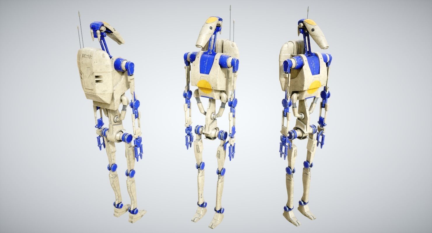 B1 Battle Droid 3D model_1