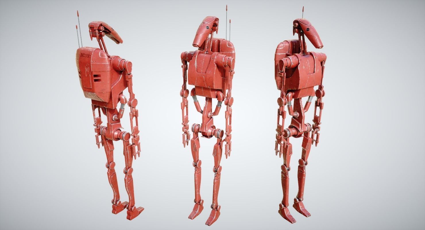 B1 Battle Droid 3D model_2