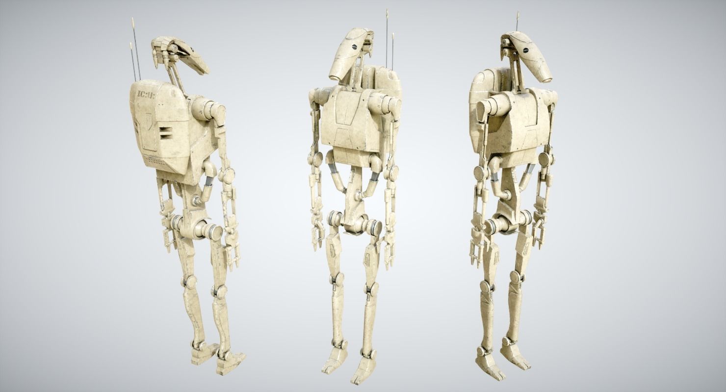 B1 Battle Droid 3D model_3
